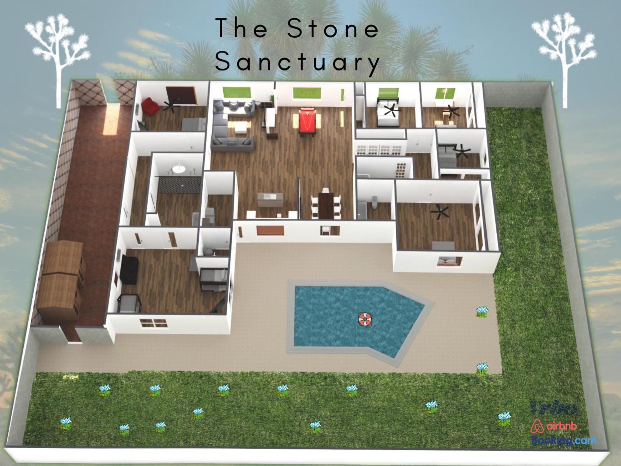 לאס וגאס Lux Private Home - Pool, Billiards, 8 Smart Tvs, Board Games, Cotton Bedding - The Stone Sanctuary At Mccullough Hills Trailhead מראה חיצוני תמונה