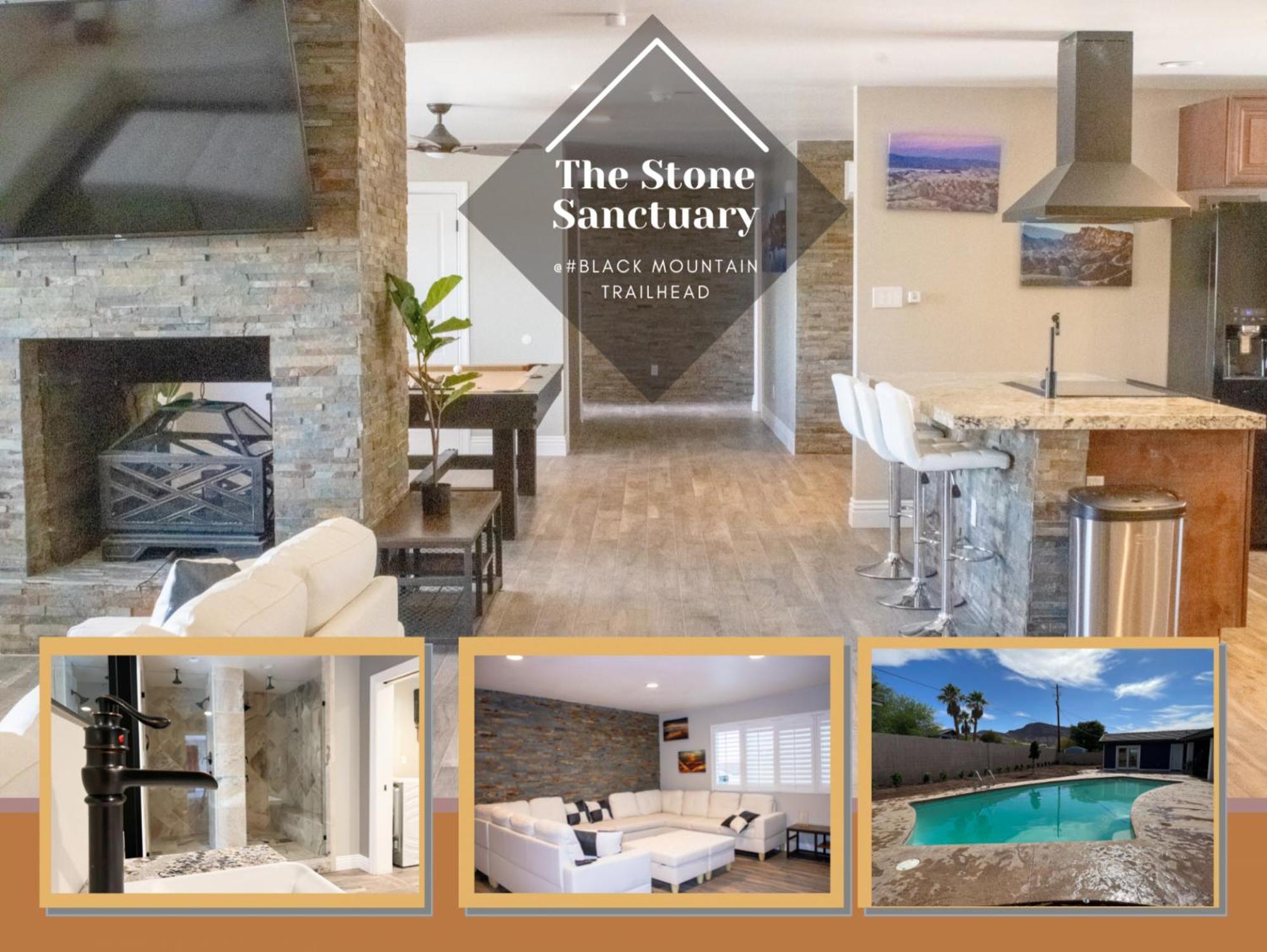 לאס וגאס Lux Private Home - Pool, Billiards, 8 Smart Tvs, Board Games, Cotton Bedding - The Stone Sanctuary At Mccullough Hills Trailhead מראה חיצוני תמונה